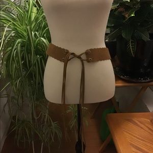 2/$15 Faux suede tassel belt